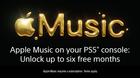 Apple Music on your PS5® Console: Unlock up to six months at no extra cost